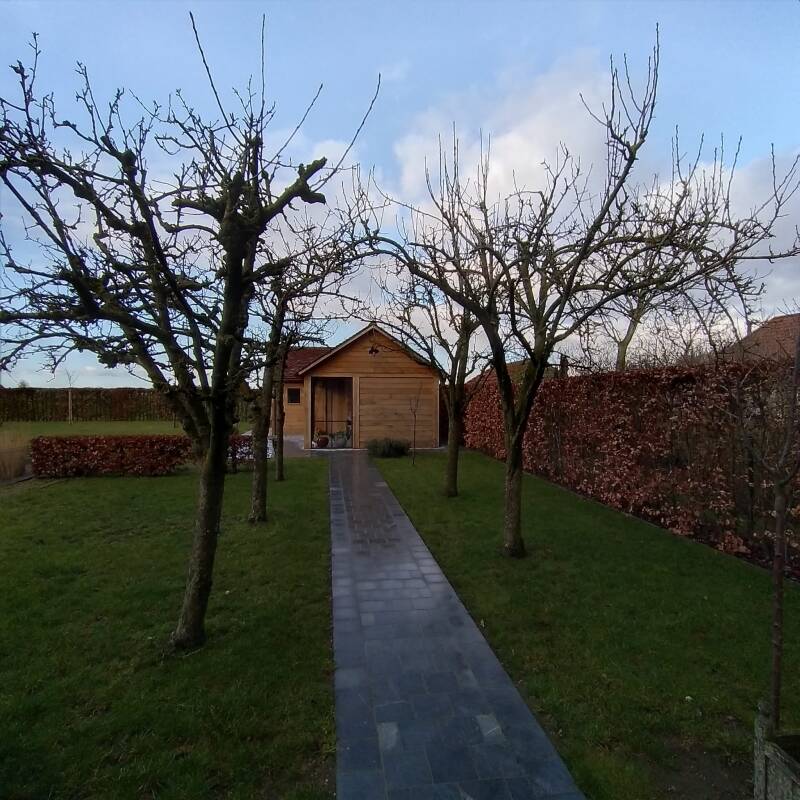 tuinhuis, poolhouse, eiken bijgebouw, goedkoop tuinhuis, blokhut, carport, garage, bijgebouw