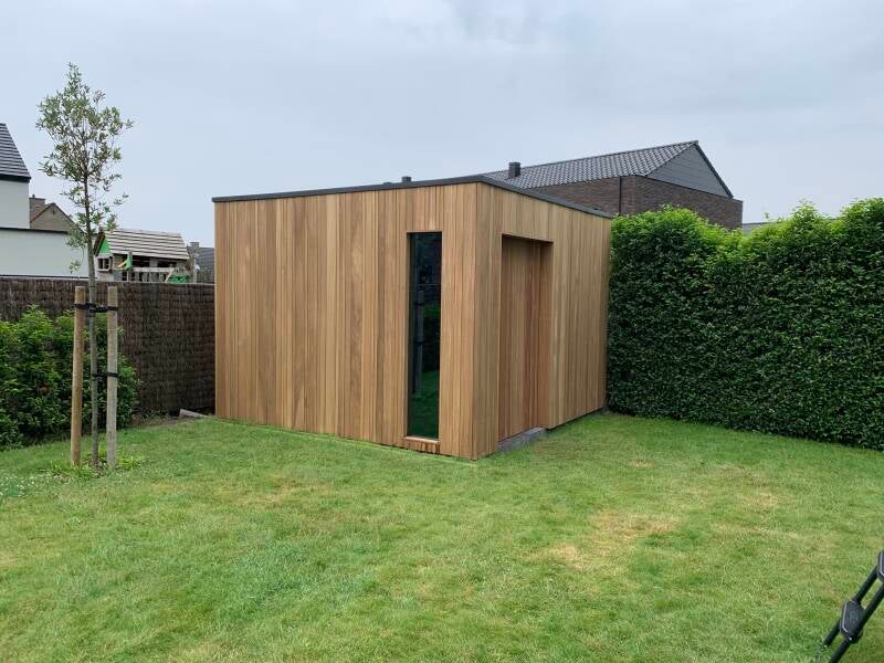 tuinhuis, poolhouse, eiken bijgebouw, goedkoop tuinhuis, blokhut, carport, garage, bijgebouw