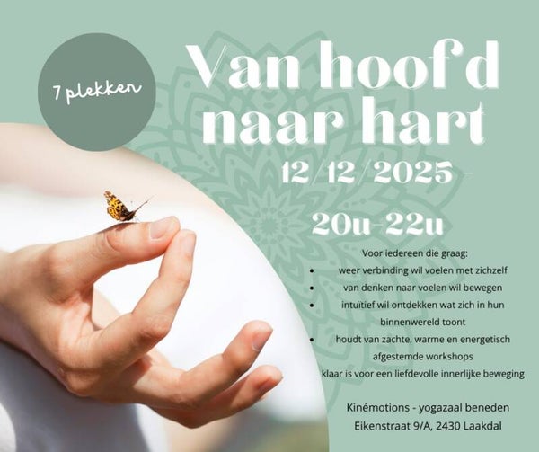 12/12/2025 | 20u-22u | Van hoofd naar hart - vrouwencirkel