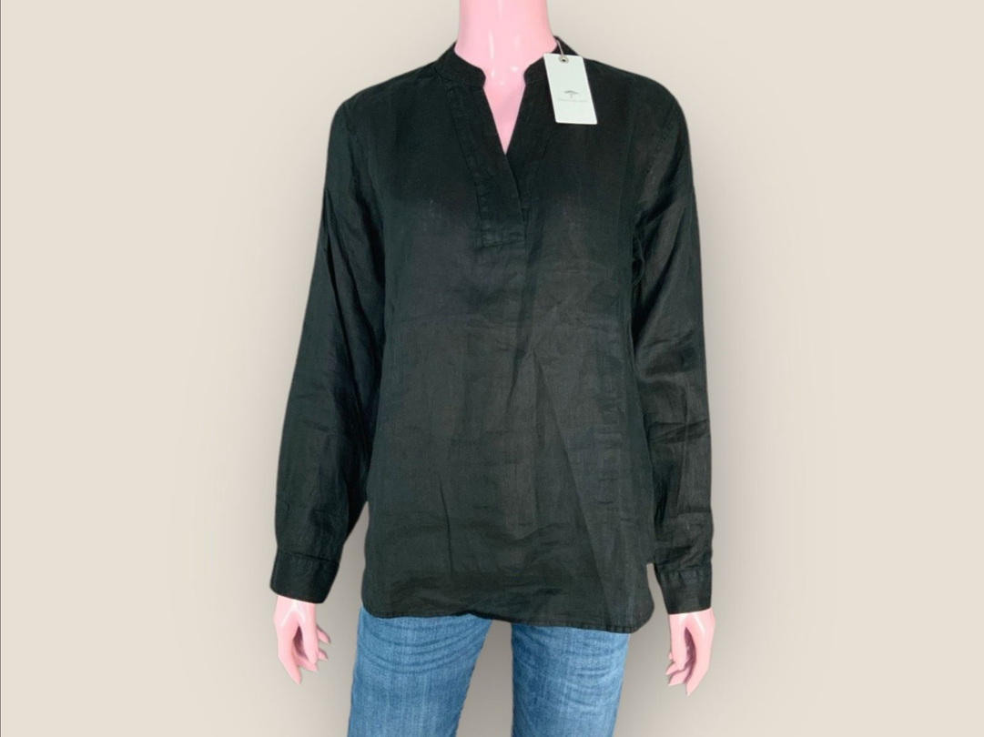 FYNCH-HATTON Leinenbluse Tunika schwarz