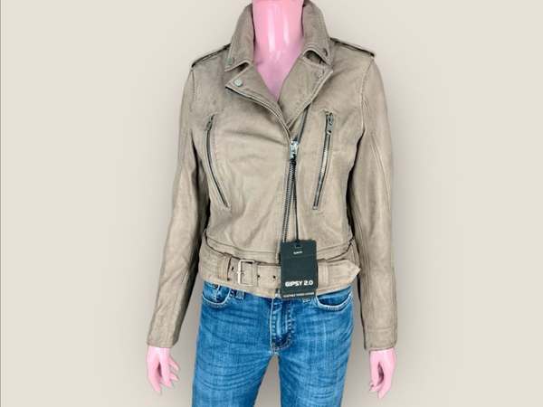 GIPSY Echtleder Jacke „G2WTherin“ taupe