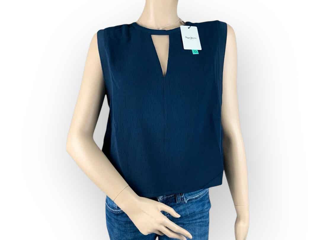 PEPE JEANS Bluse „Estefany“ dunkelblau