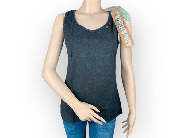 ALIFE & KICKIN Top Jeanstop „CarliAK“ black denim