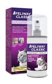 Feliway spray is used in veterinary medicine to help relieve cat anxiety at home and in the hospital.