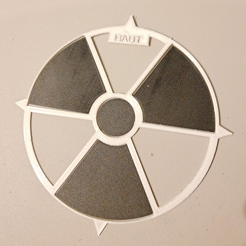 Signalétique avec gabarit de pose