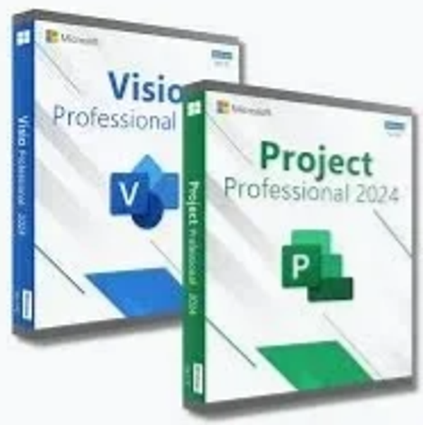 Microsoft Project 2024 Pro + Microsoft Visio Pack 2024 Pro Bundle (PC)