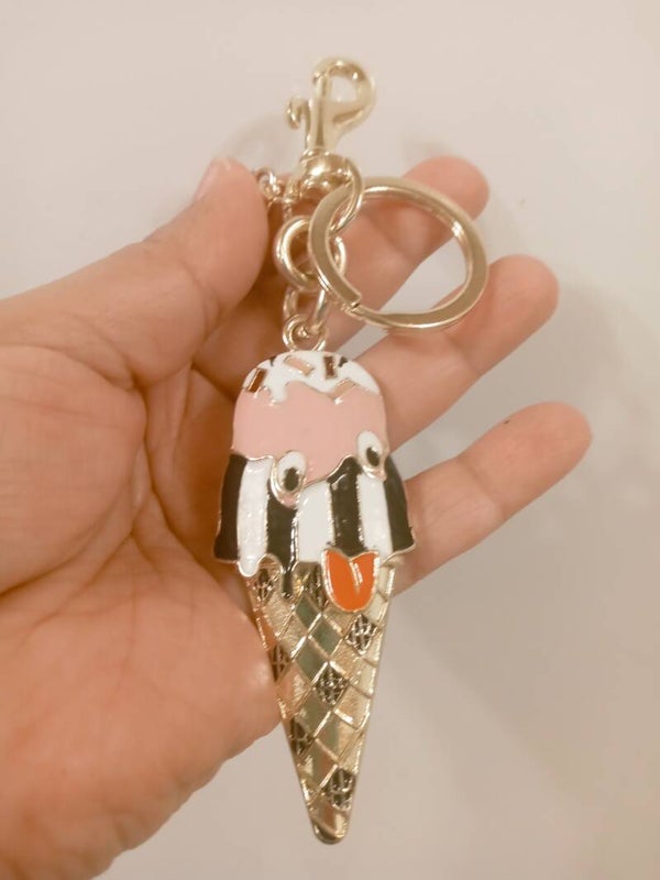 Colorful Ice Cream Keychain Charm Bag