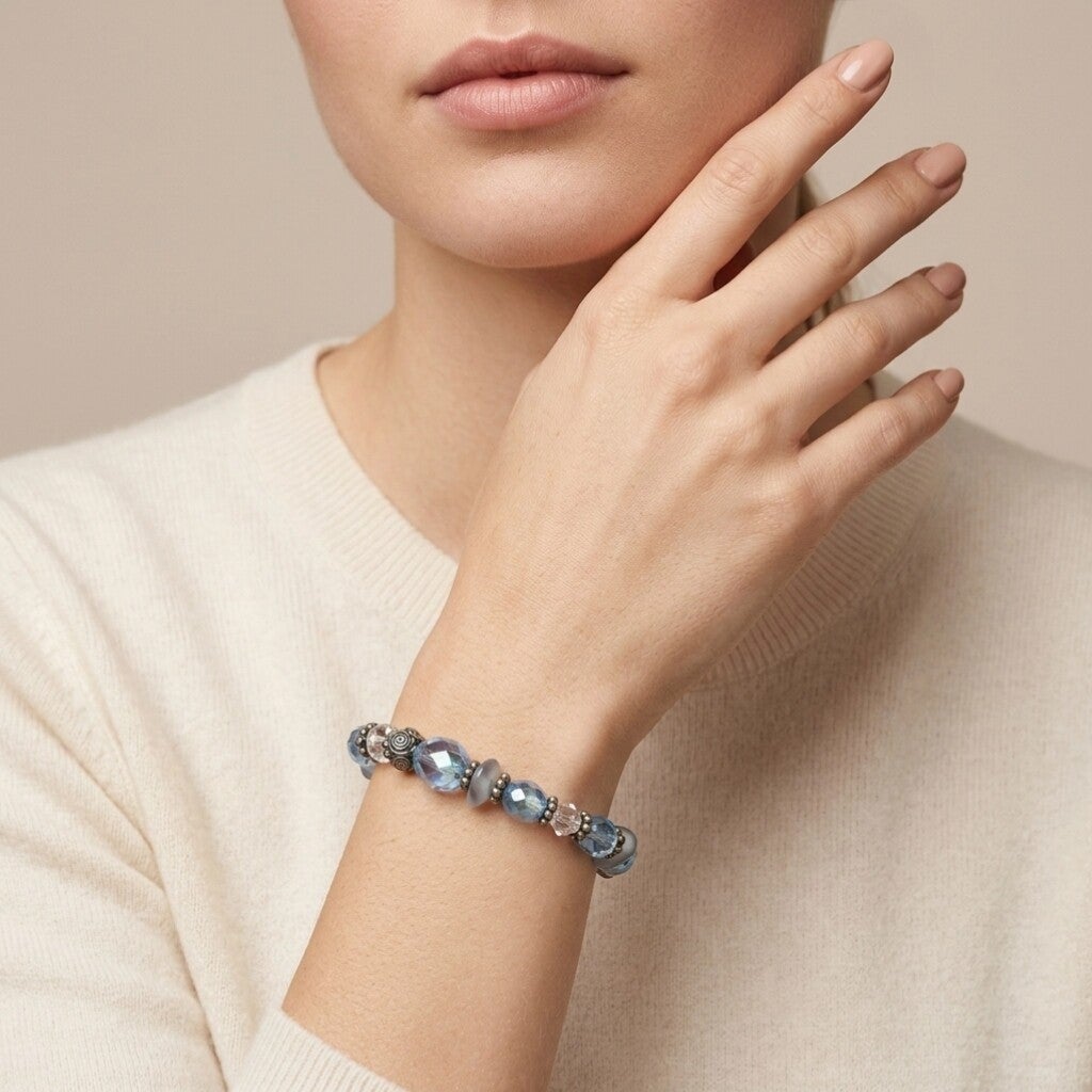 Vintage Blue Crystal Bracelet