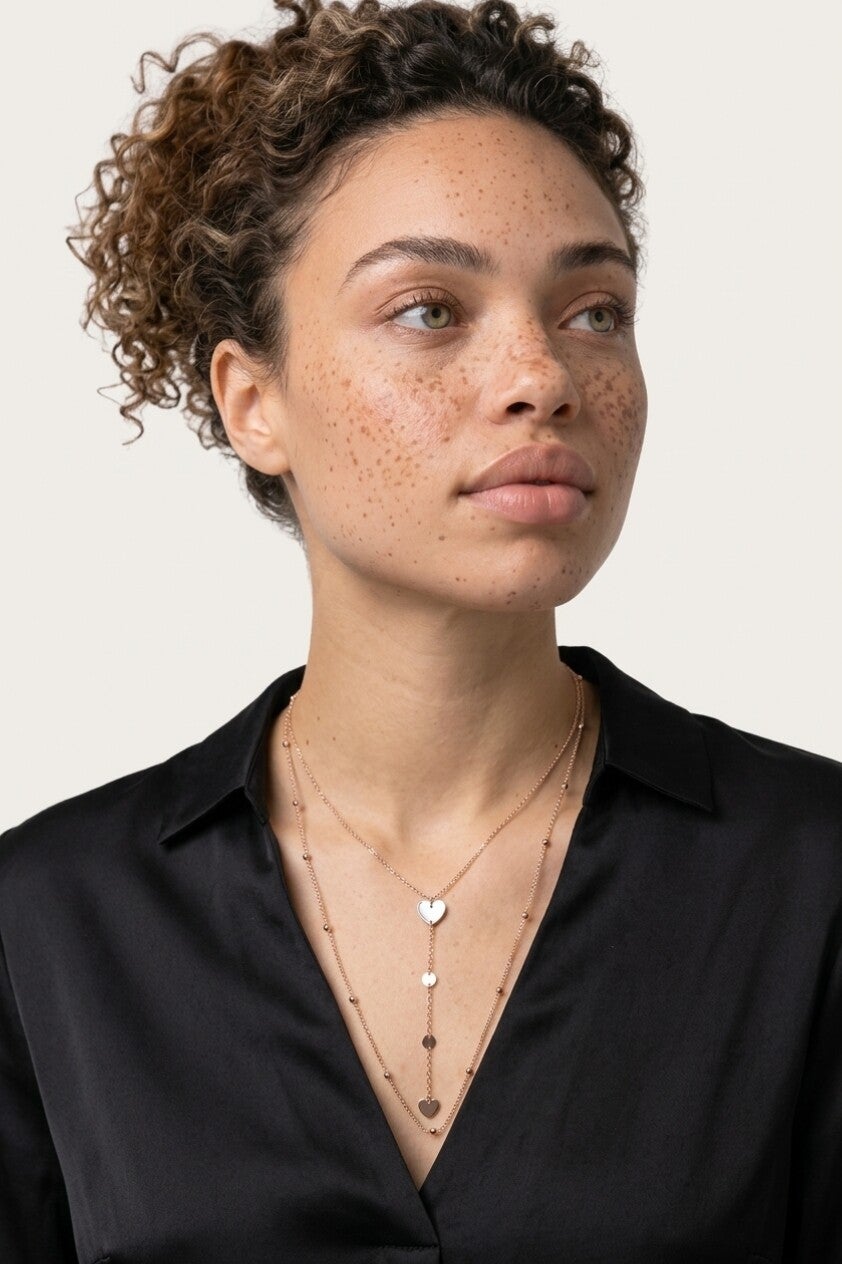 Gold Tone Hearts Necklace