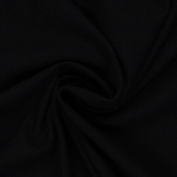 Jersey Baumwolle, uni, schwarz