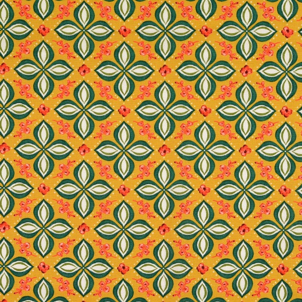 Baumwolle Stoff Blumen Retro