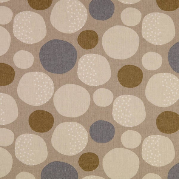 Canvas Baumwolle Punkte Beige