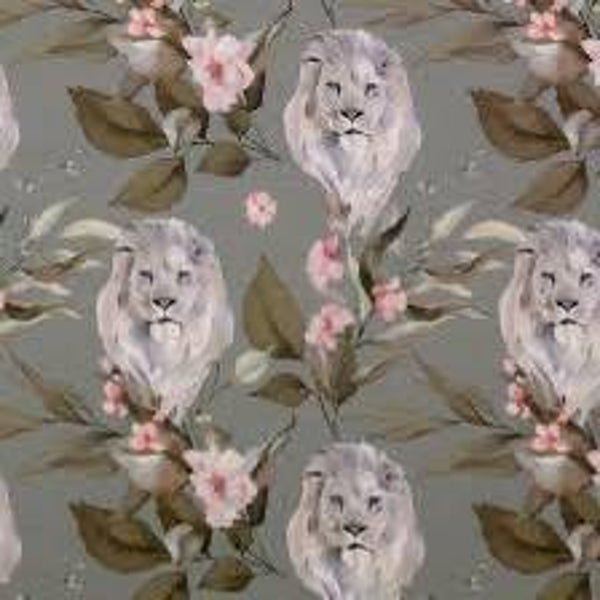 Jersey Löwen mit Blumen grau