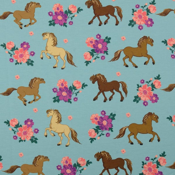 Jersey Pferd mit Blumen