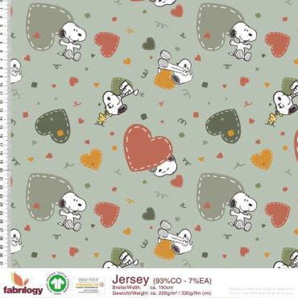 Snoopy Hearts GOTS Produziert
