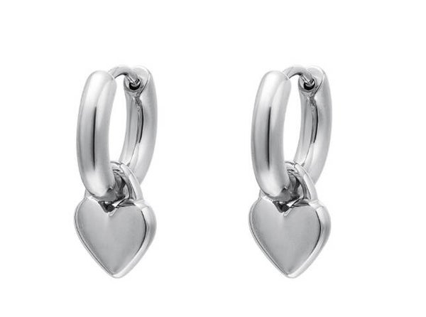 Chunky hart oorbellen