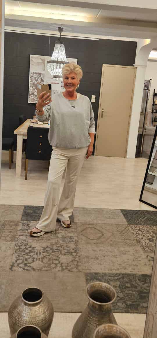 Penn & ink sweater print grey melee black