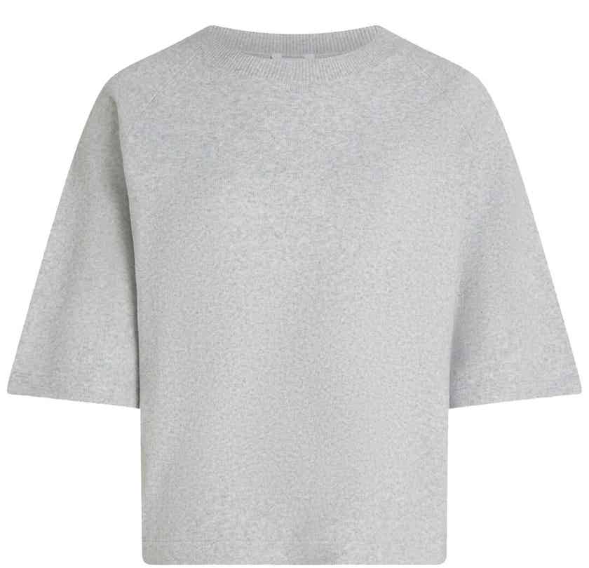 Penn & ink trui kwart mouw  grey melee