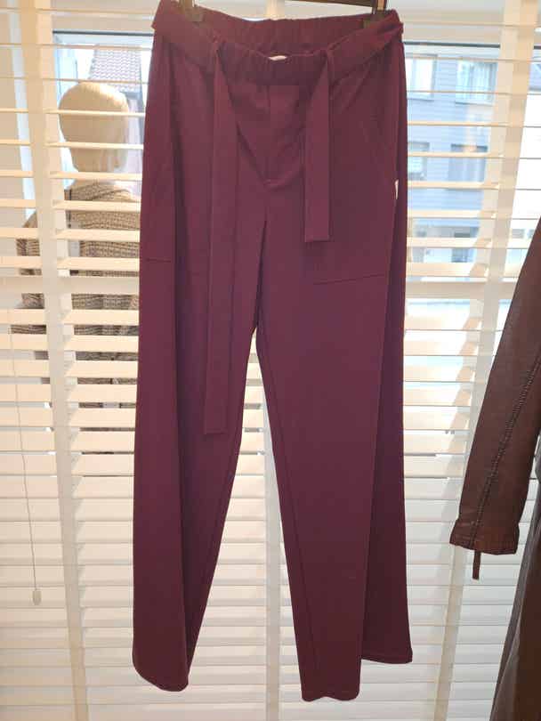Penn & ink broek wijde pijp 1638 aubergine