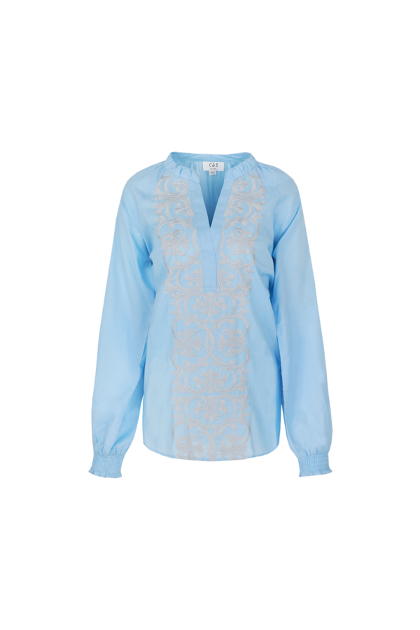 c&s the label dinthe blouse ice blue