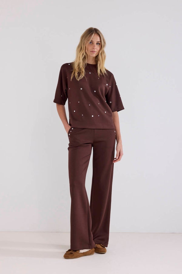 tramontana sweat broek chocolate