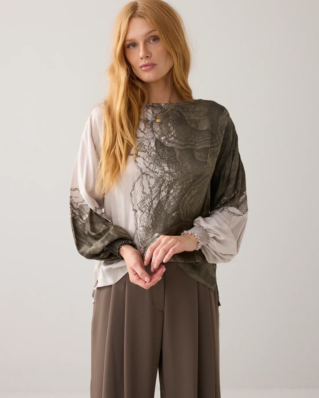 Summum blouse border print