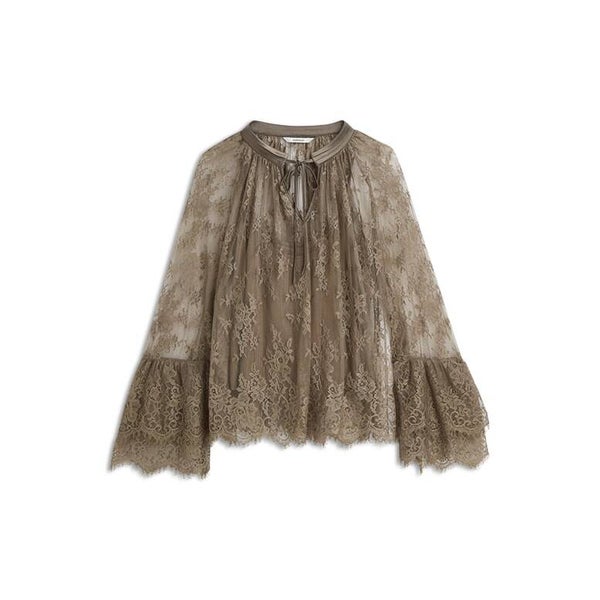 summum blouse kant taupe