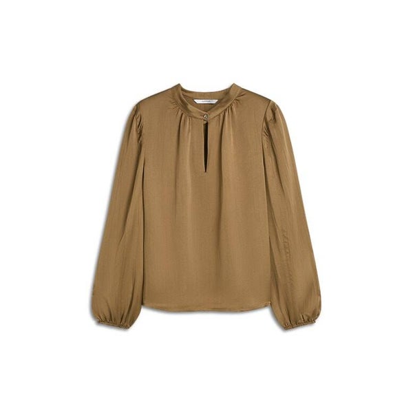 summum blouse sepia brown silk