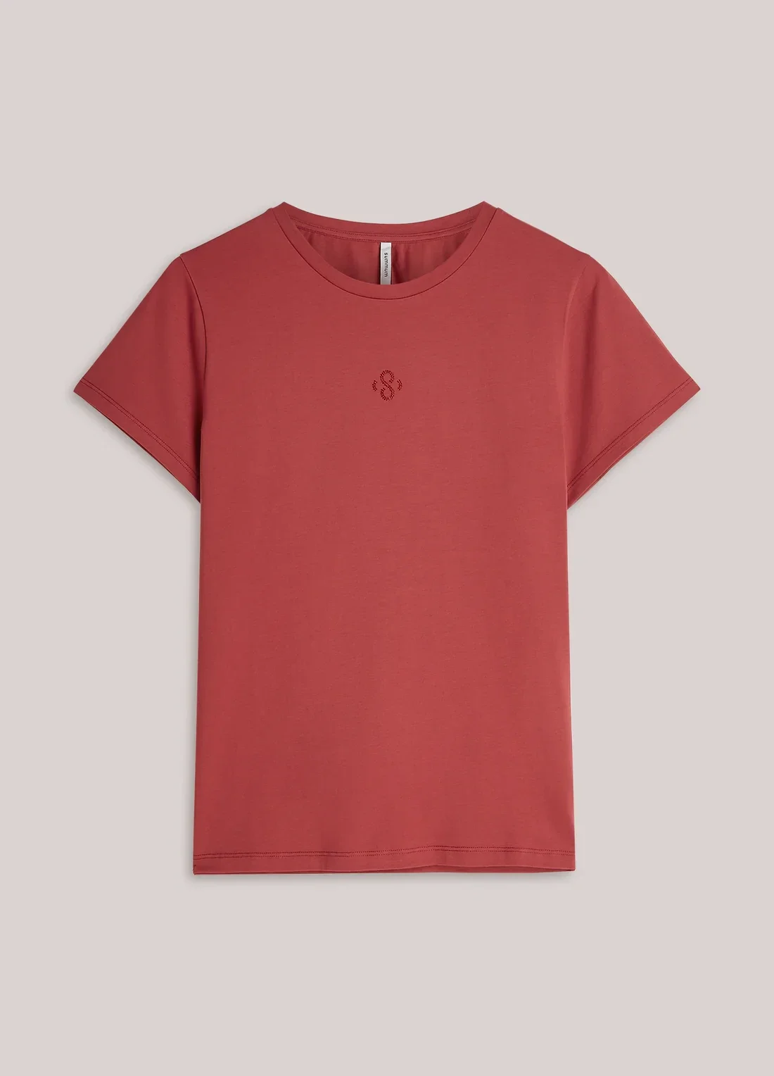 summum shirt logo brick red