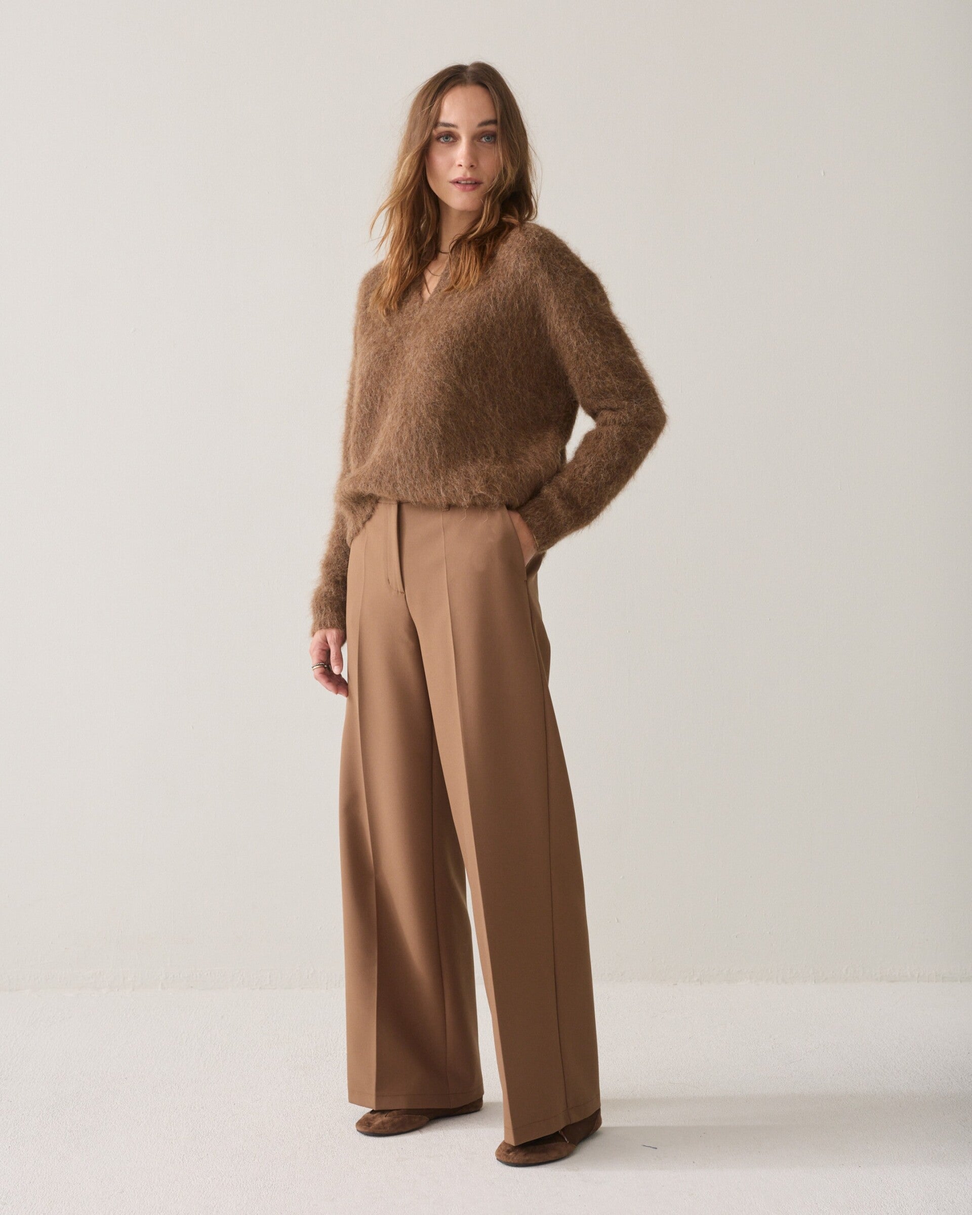 summum broek foam uni sepia brown