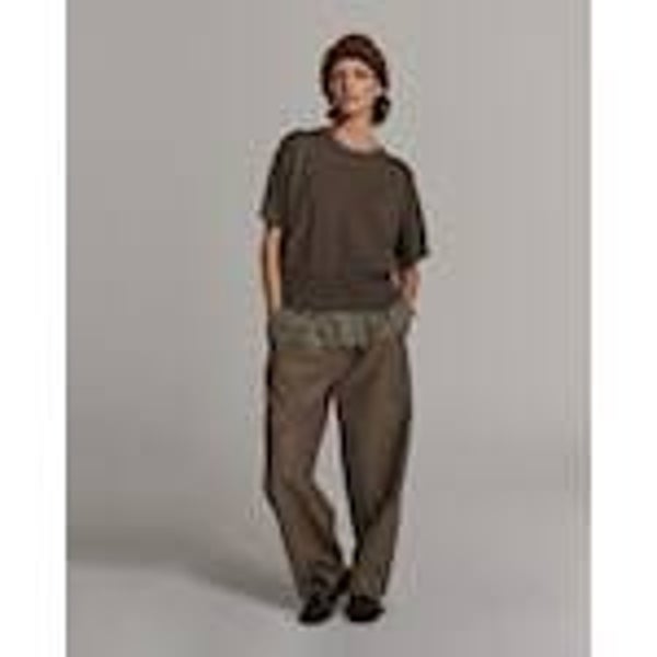 summum ballon broek lederlook taupe