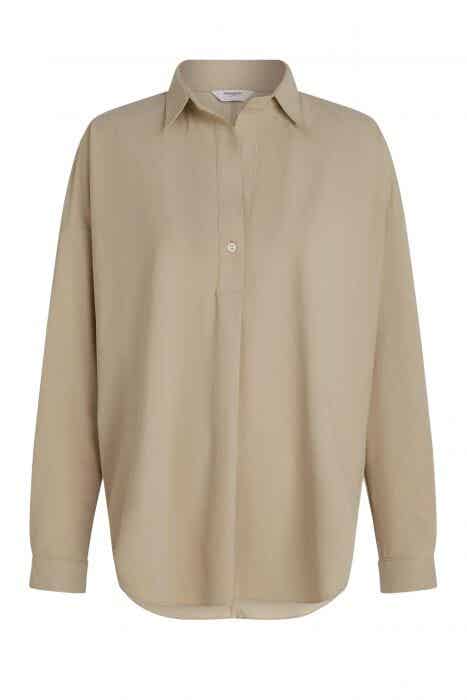penn en ink blouse basic magda zand/ grijs
