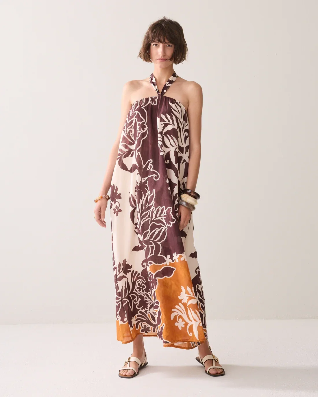 summum jurk borderprint