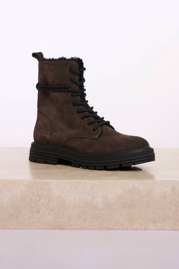 rino en pelle boots dark brown