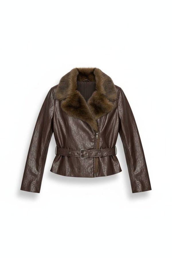 tramontana jas pu bont chocolate