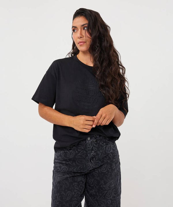 esqualo t-shirt crew zwart