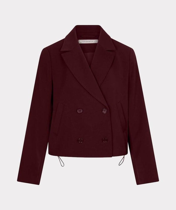 esqualo blazer cropped merlot