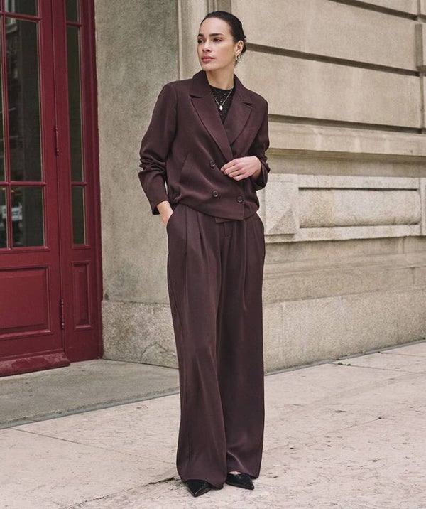 esqualo broek wide leg cacoa
