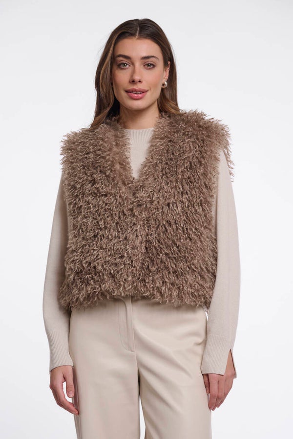 Rino en pelle sensy bodywarmer mocha latte