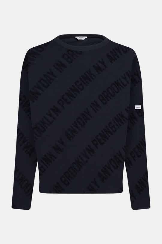 Penn & ink sweater aop navy