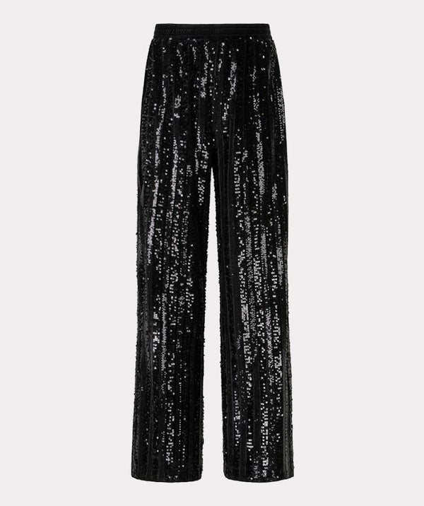 esqualo broek sequins stripe zwart
