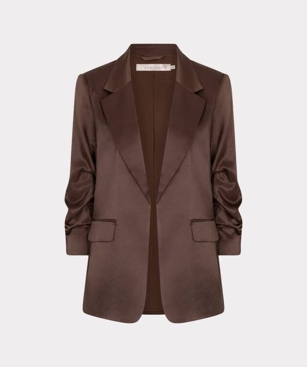 esqualo blazer shiny coffee