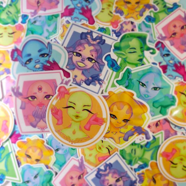 7 Iridescents sticker pack