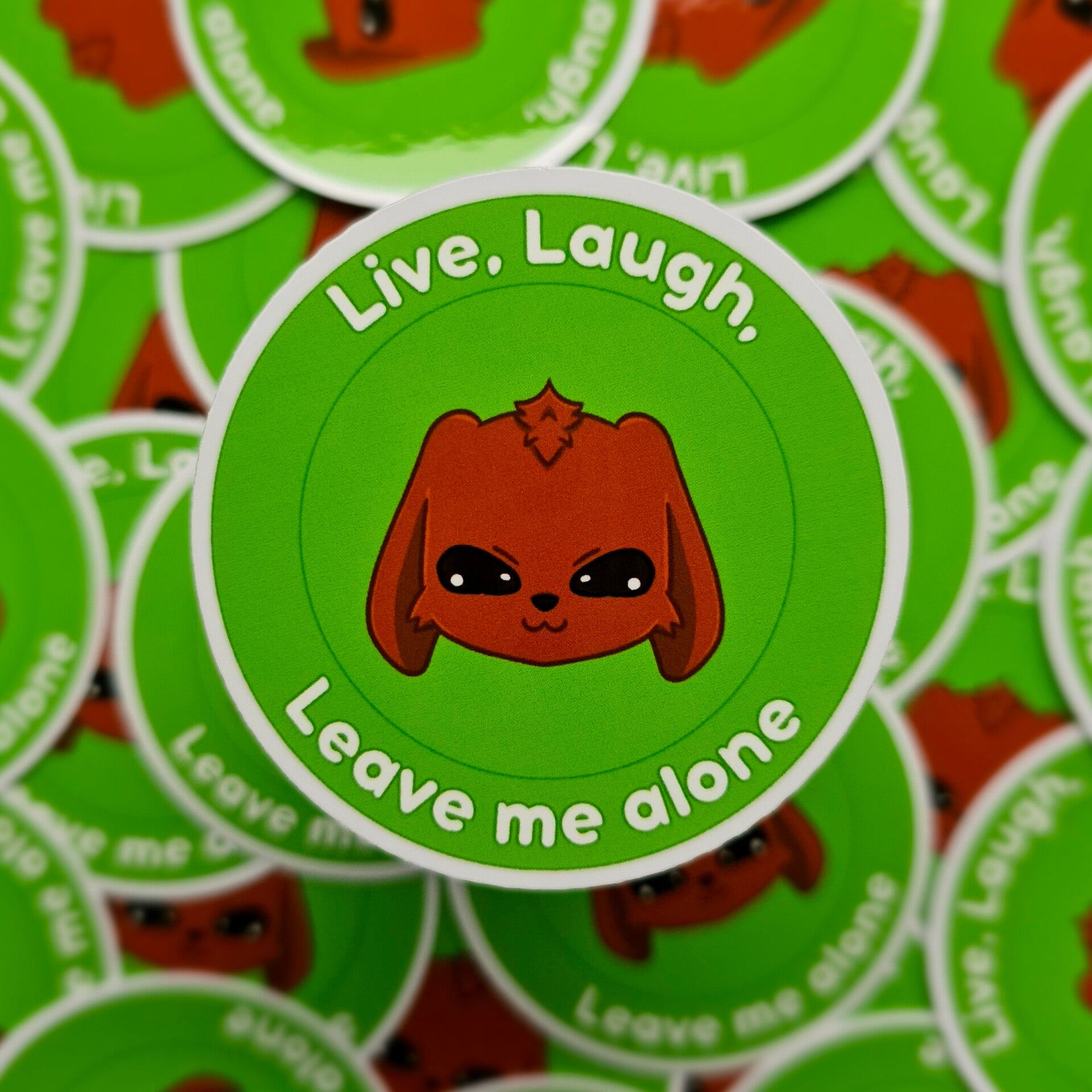 Live, Laugh, Leave me alone sticker