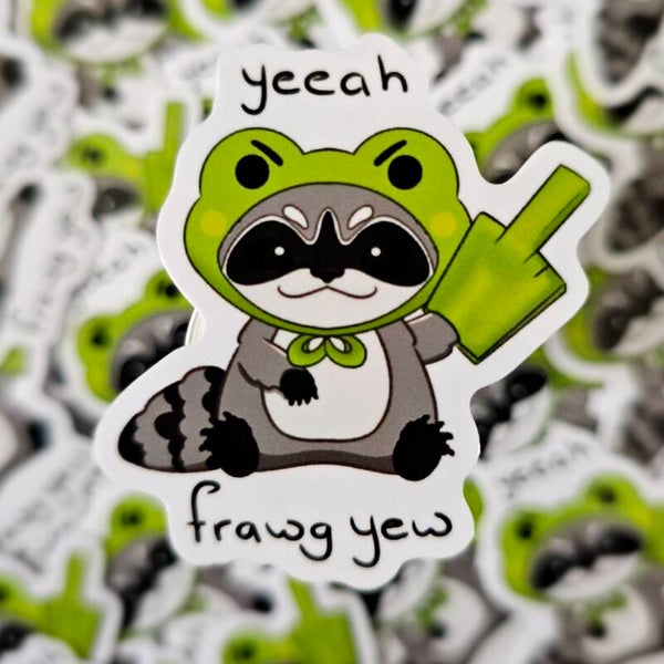 Disguised frog you sticker