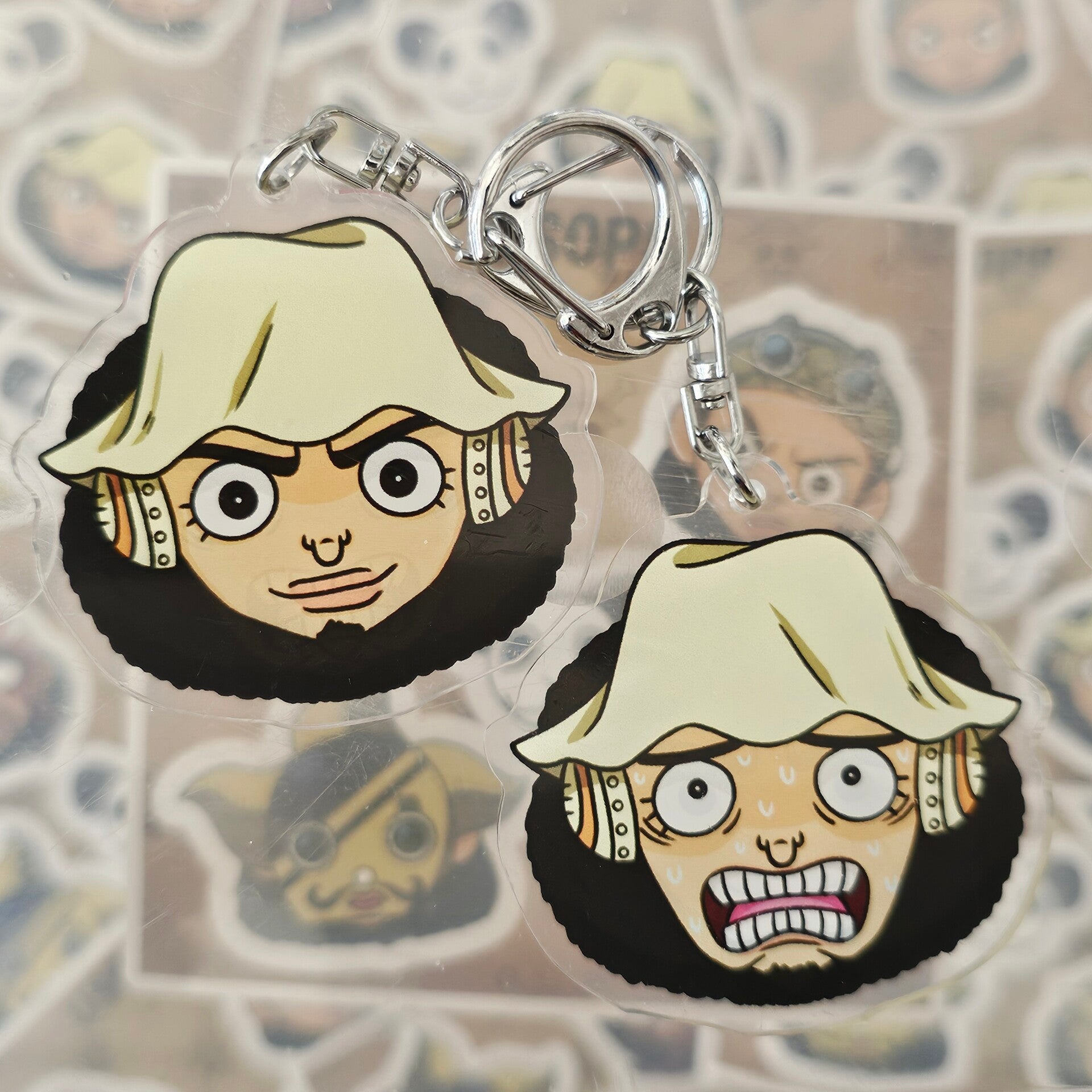 Usopp double-sided keychain