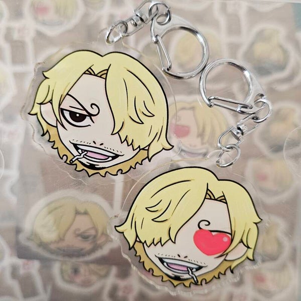 Sanji double-sided keychain