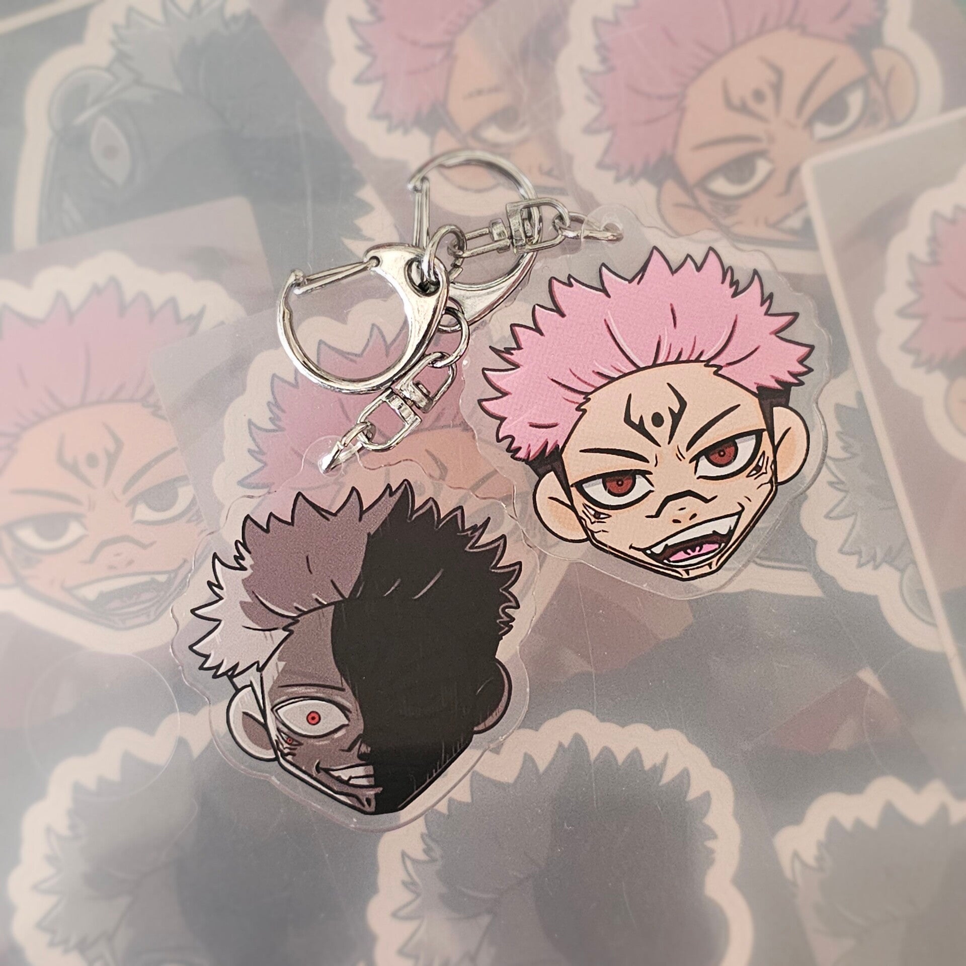 Ryomen Sukuna (Itadori Vessel) double-sided keychain