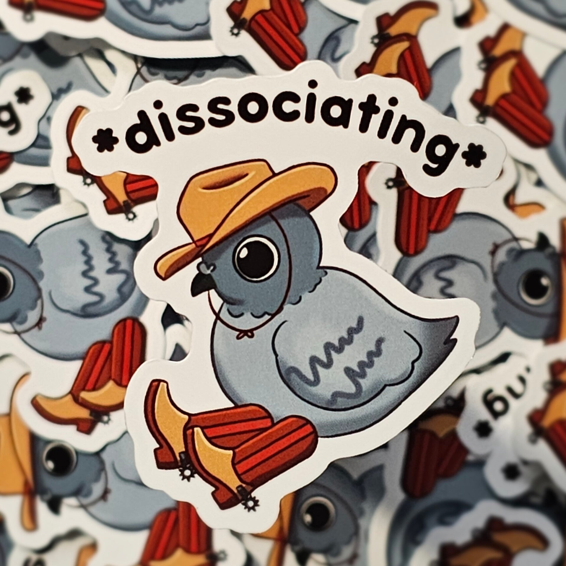 Cowboy Pigeon sticker