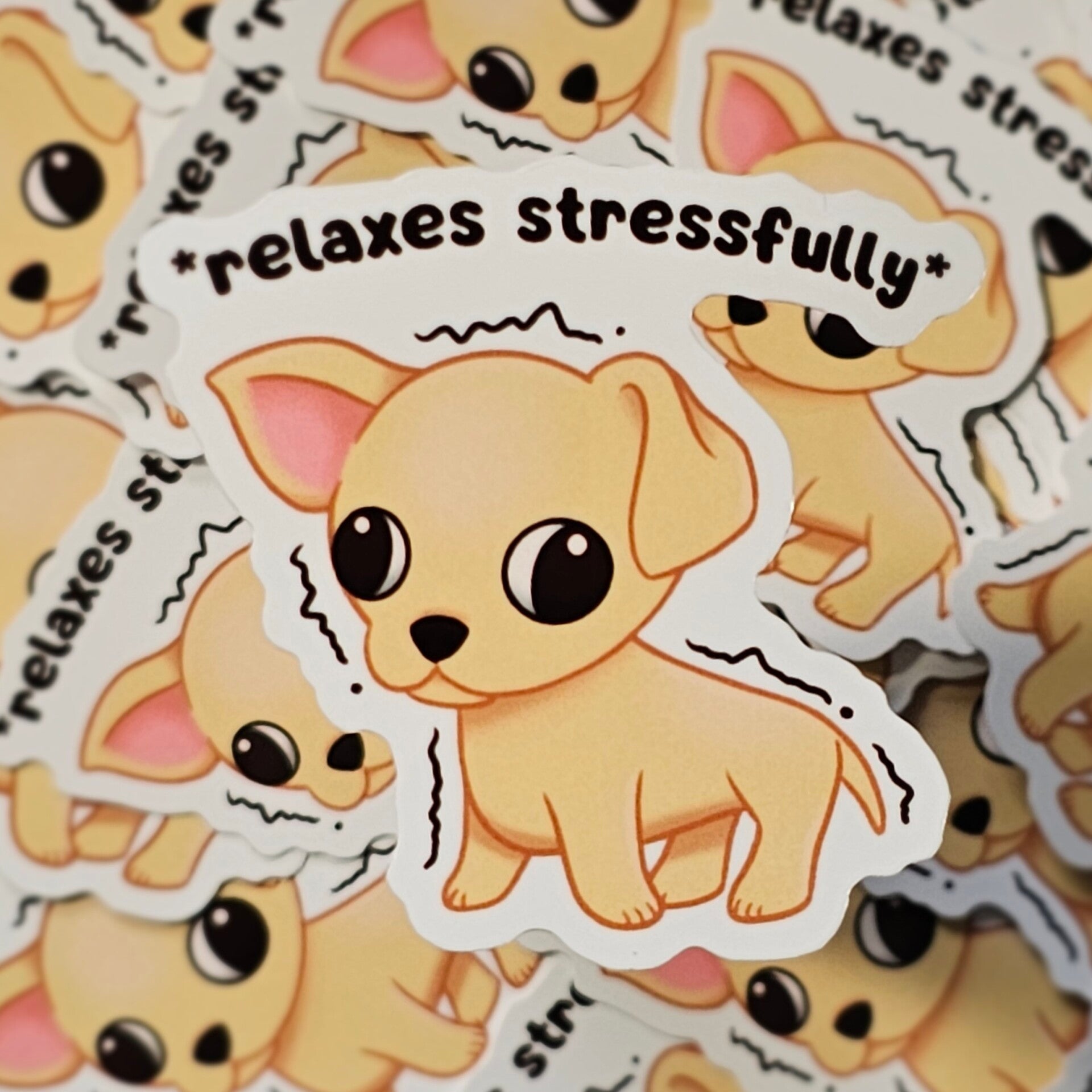 Stressed chihuahua sticker